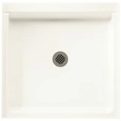 Buy 👏 Swan Corporation 36 x 36 in. Composite Square Shower Base with Center Drain in White 🥰