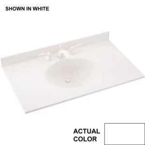 Budget β¨ Swan Corporation 43 x 22 in. Swanstone Single Bowl Vanity Top in White π