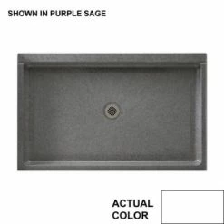 Discount ⭐ Swan Corporation 54 x 34 in. Composite Rectangle Shower Base with Center Drain in White 🔥