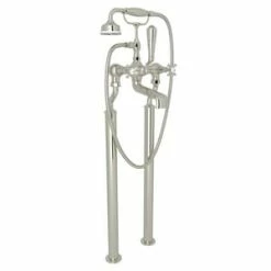 Hot Sale 🔥 Perrin & Rowe 19 gpm Tub Filler with Triple Cross Handle in Polished Nickel ⌛