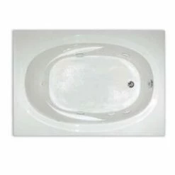 Hot Sale ⭐ American Whirlpool Tahitian 5 60 x 42 in. Whirlpool Drop-In Bathtub with Center Drain in White ⌛