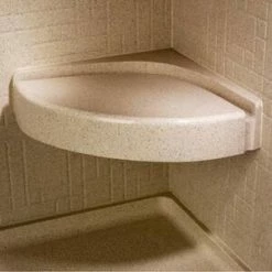 Best Sale 🎁 Swan Corporation Corner Shower Seat in Bisque ✔️
