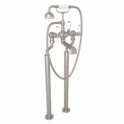 Buy 🔥 Perrin & Rowe Two Lever Handle Floor Mount Filler in Satin Nickel 🔔
