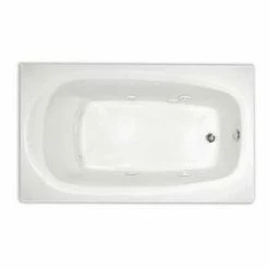 Outlet 🎁 American Whirlpool Contractors Advantage 60 x 36 in. Whirlpool Drop-In Bathtub with Left Drain in White 🎉