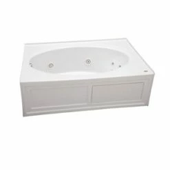 Outlet 🔥 American Whirlpool Tahitian 5 60 x 42 in. Whirlpool Drop-In Bathtub with Left Drain in White 🧨