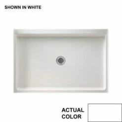 Best Sale 🎁 Swan Corporation 32 x 48 in. Single Threshold Shower Base in White ⌛