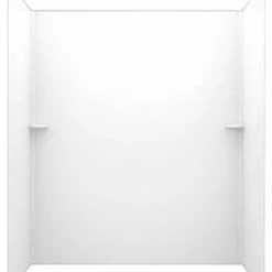 Best Sale 😀 Swan Corporation 72 x 36 x 36 in. Swanstone Solid Surface Shower Wall Kit in White 🔔
