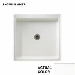 Buy 🌟 Swan Corporation Veritek® 36 in. Square Shower Base in White 👏