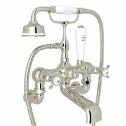 Top 10 💯 Perrin & Rowe Double Cross Handle Wall Mount Tub Faucet in Polished Nickel 👏