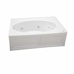 Best Sale 😉 American Whirlpool Tahitian 5 60 x 42 in. Whirlpool Drop-In Bathtub with Left Drain in White 🧨
