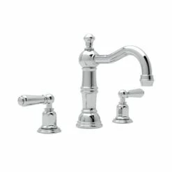 Cheap 👍 Perrin & Rowe Edwardian™ Two Handle Widespread Bathroom Sink Faucet in Polished Chrome ✨